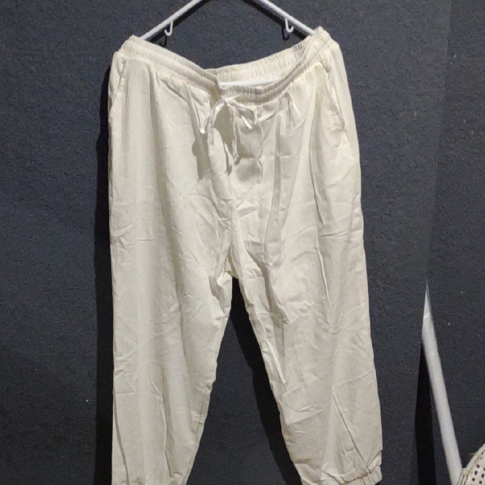 Men's Casual Cream Joggers